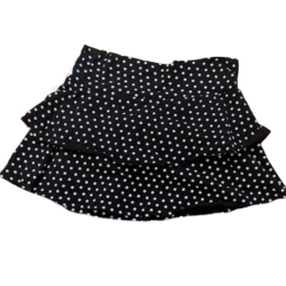Black and White  Polka Dot Mini Skirt and Short Set Size Medium / Large NEW NWT - Picture 4 of 6